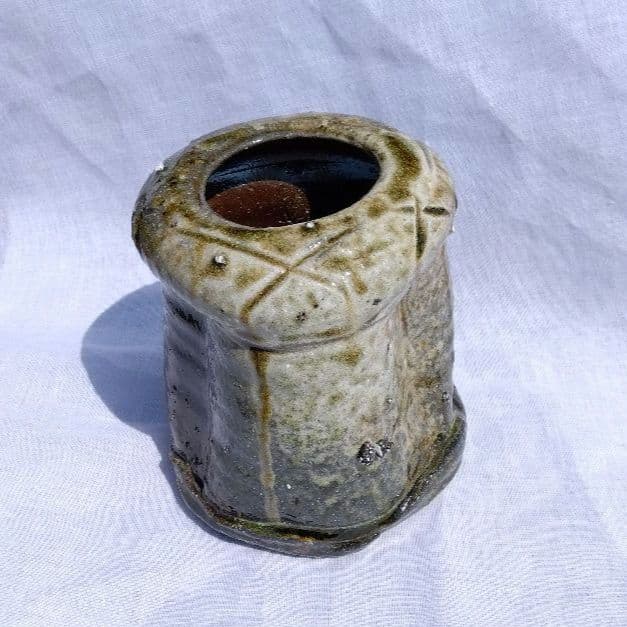 自然釉花入 釉肌の極・工芸美術級 禅 侘び