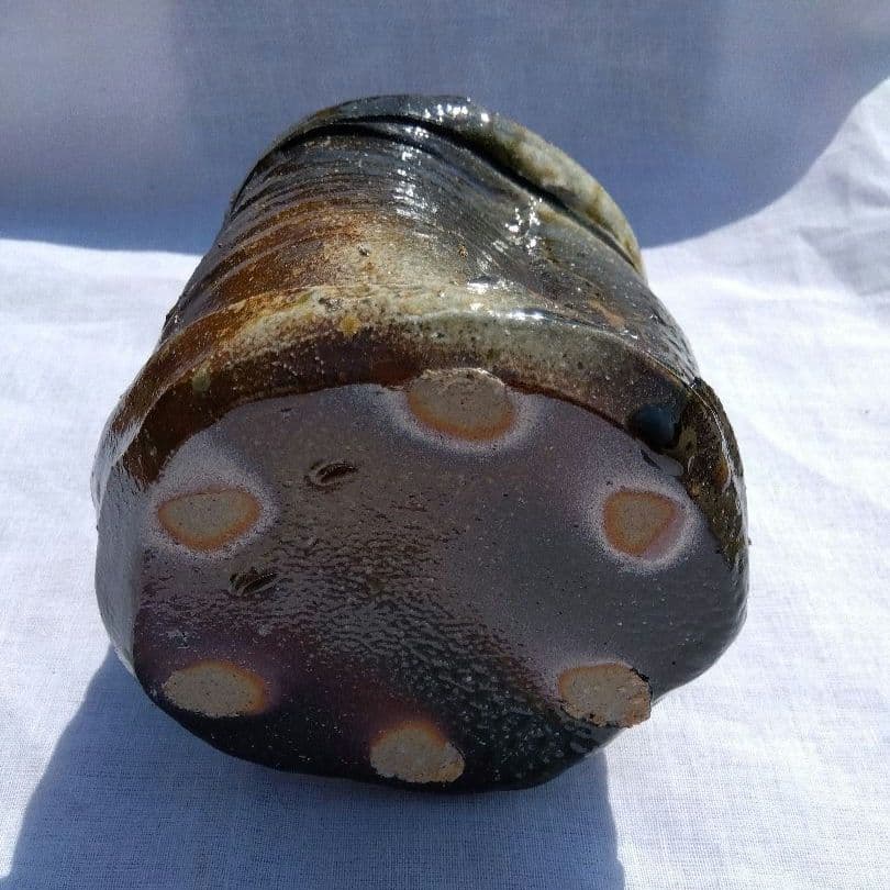 自然釉花入 釉肌の極・工芸美術級 禅 侘び