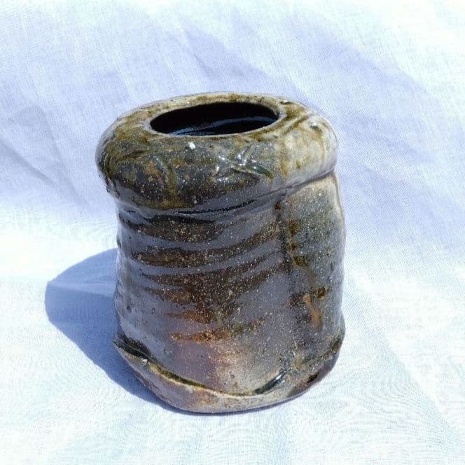 自然釉花入 釉肌の極・工芸美術級 禅 侘び