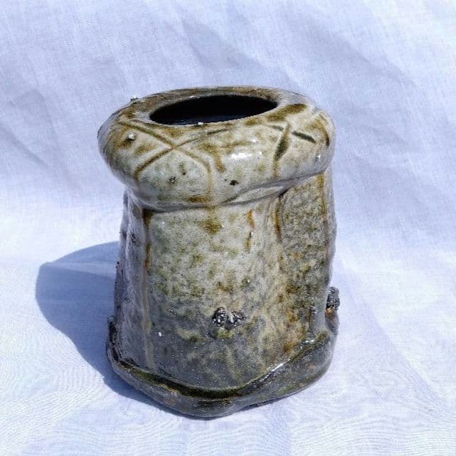 自然釉花入 釉肌の極・工芸美術級 禅 侘び