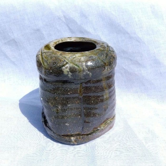 自然釉花入 釉肌の極・工芸美術級 禅 侘び