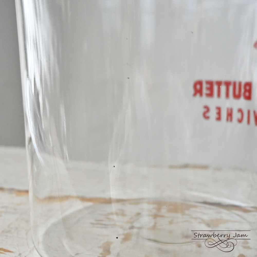 IKI-560 アメリカヴィンテージ ガラスジャー ピーナツバター お米入れ