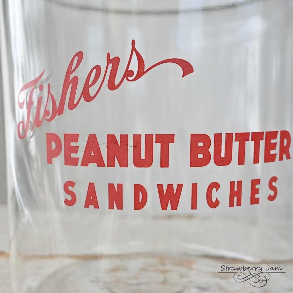 IKI-560 アメリカヴィンテージ ガラスジャー ピーナツバター お米入れ