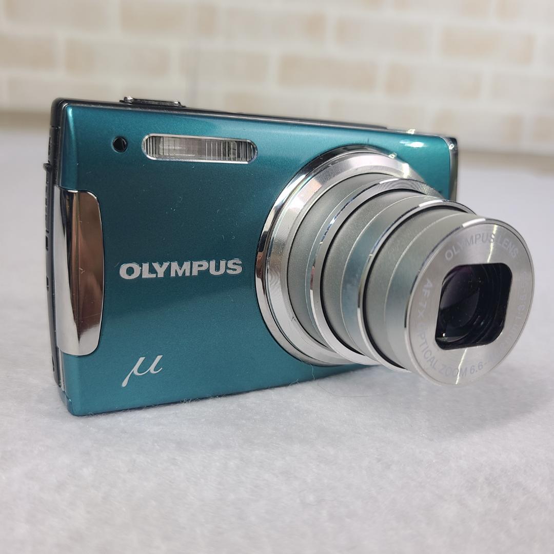 OLYMPUS オリンパス デジカメ u1060ブルー コンデジ　充電器付き