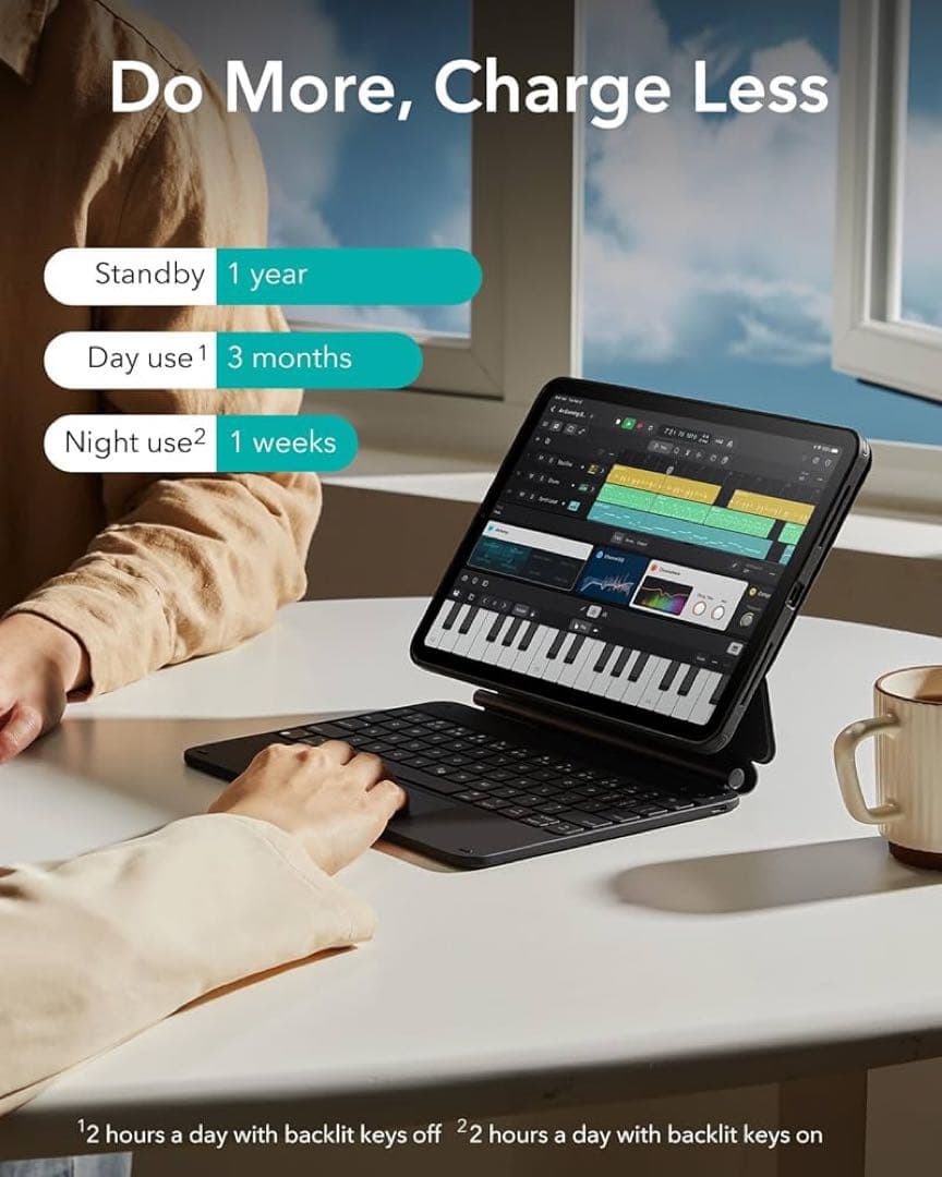 iPadアクセサリー ESR Rebound Magnetic Keyboard Case 360