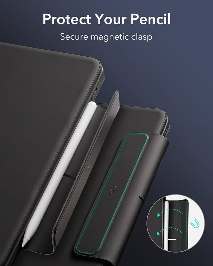 iPadアクセサリー ESR Rebound Magnetic Keyboard Case 360