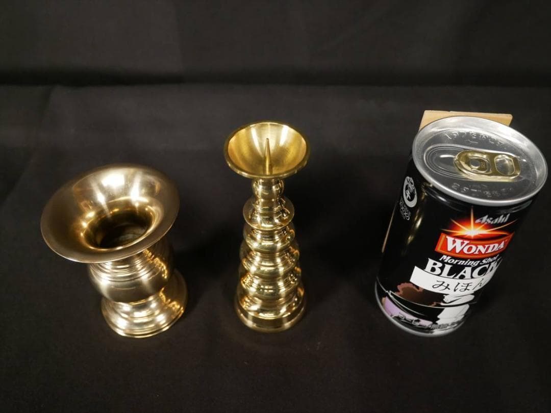 限定値下　長期保管品　二具足　火立て　花立　メンテナンス不要　3403