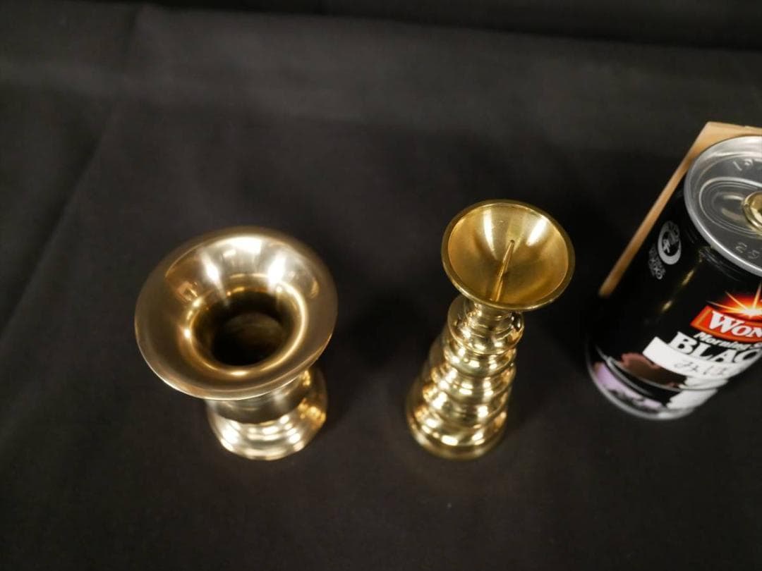 限定値下　長期保管品　二具足　火立て　花立　メンテナンス不要　3403