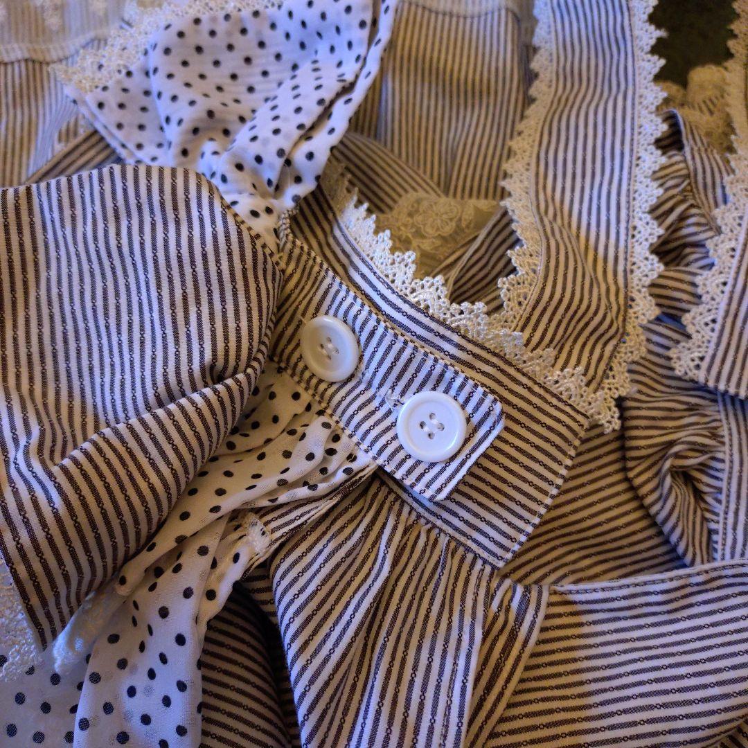 ピースナウ 可愛いリボン&レースのエプロン ロリータ系 美品