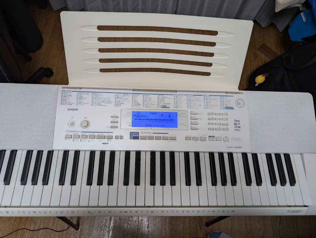 【CASIO】 LK-222 光ナビゲーションキーボード スタンド付き