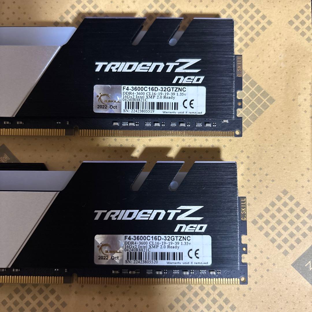 G.SKILL TRIDENT Z NEO 32GB(16GB×2) DDR4