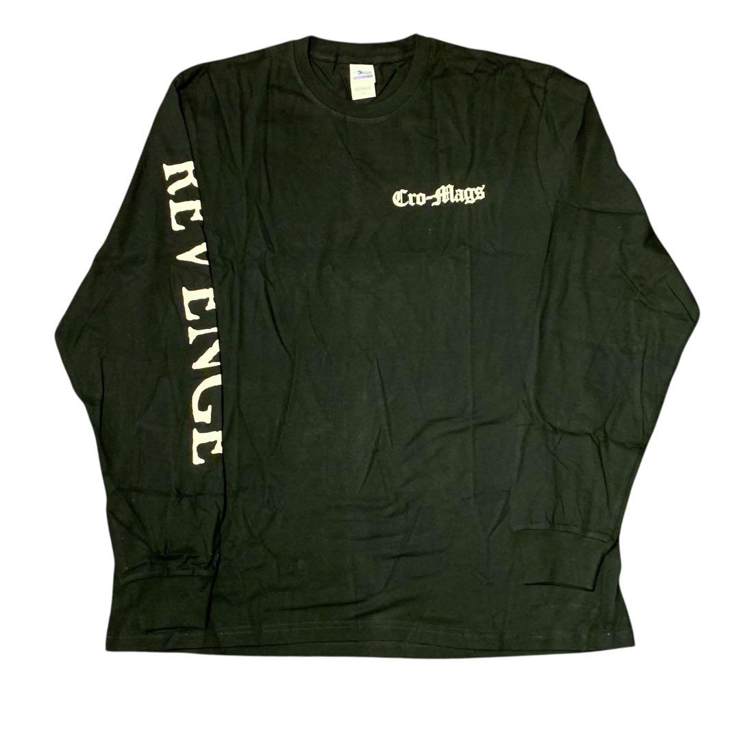 Cro-Mags ロングスリーブTシャツ XL 黒 新品 00s 袖プリ