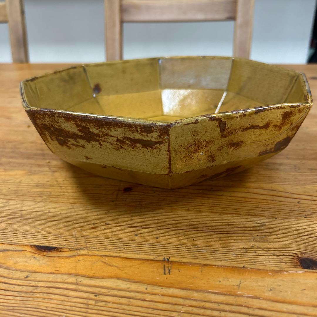作家　陶芸作家　八角鉢　9寸　サラダ鉢　大鉢