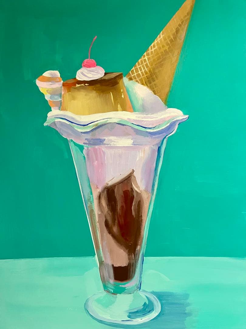 【もなちゃんのハンドメイド】ポップアート アイスクリームサンデー