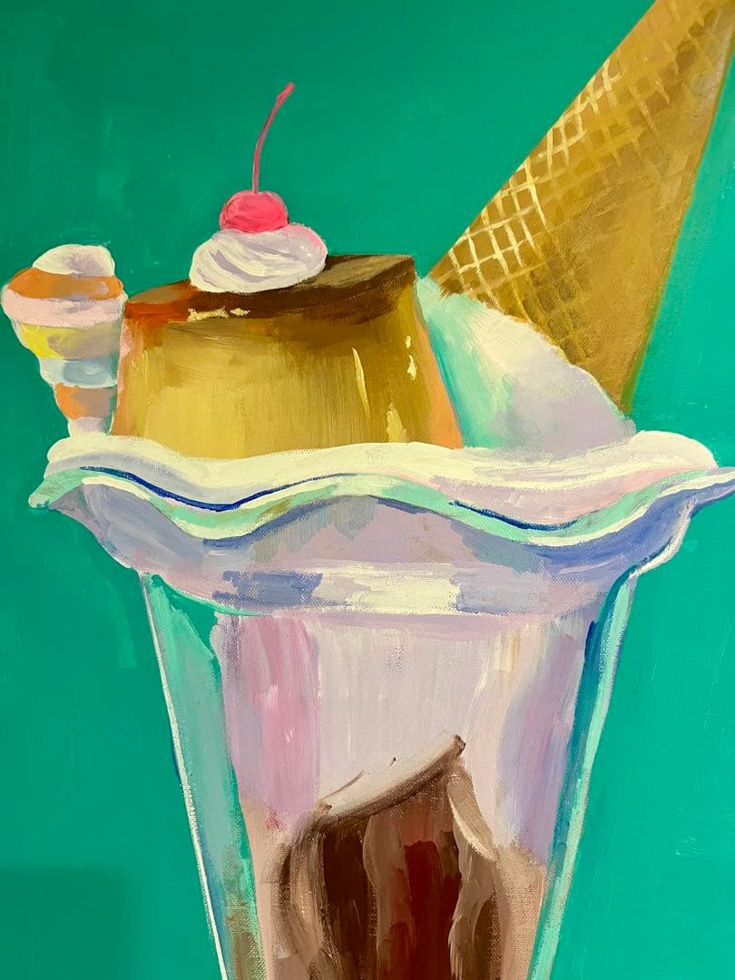 【もなちゃんのハンドメイド】ポップアート アイスクリームサンデー