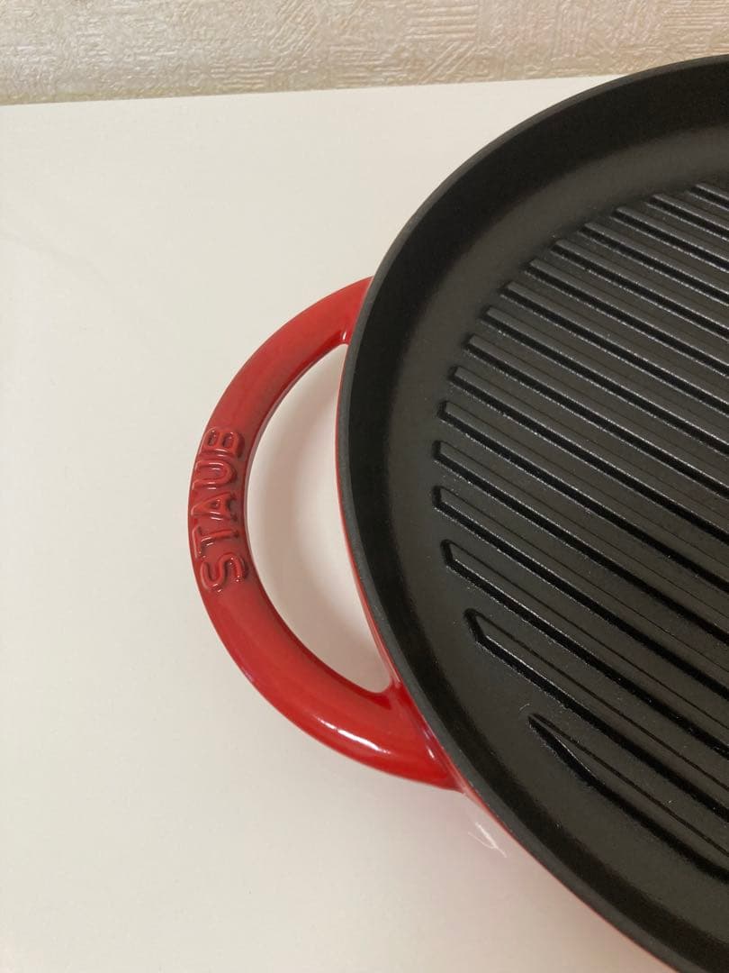 staub ストウブ スチーム&グリル チェリー 26cm ガラス蓋付き