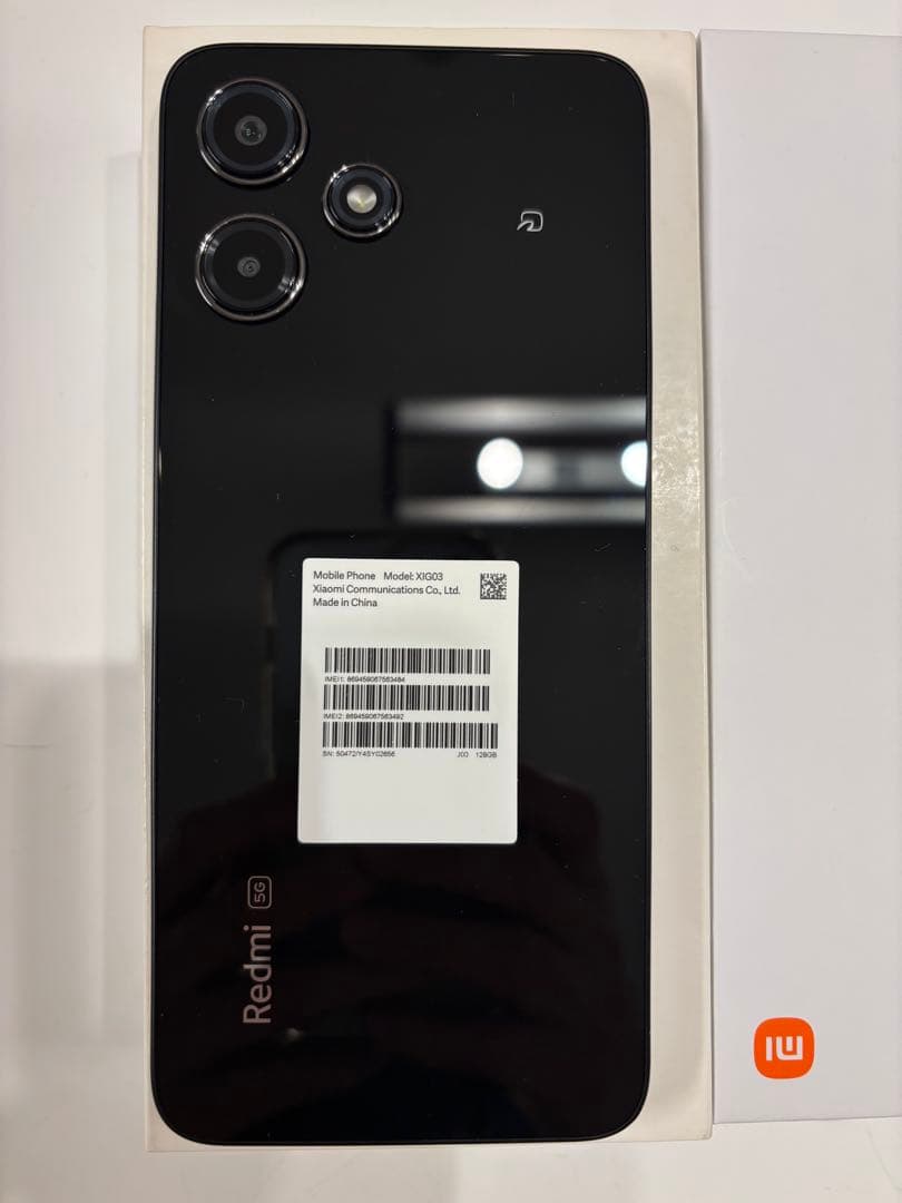 新品　Xiaomi Redmi 12 5G ミッドナイトブラック 携帯 本体