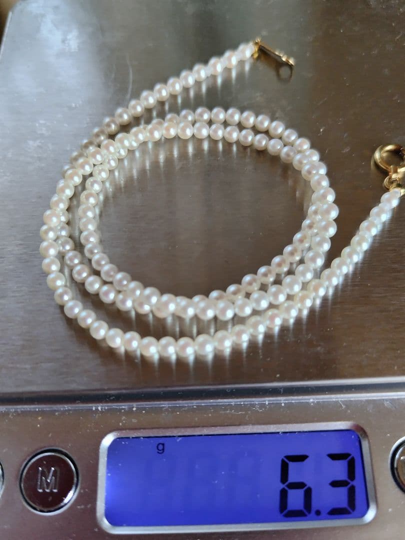 K18 アコヤ真珠ベビーパールネックレス 極小