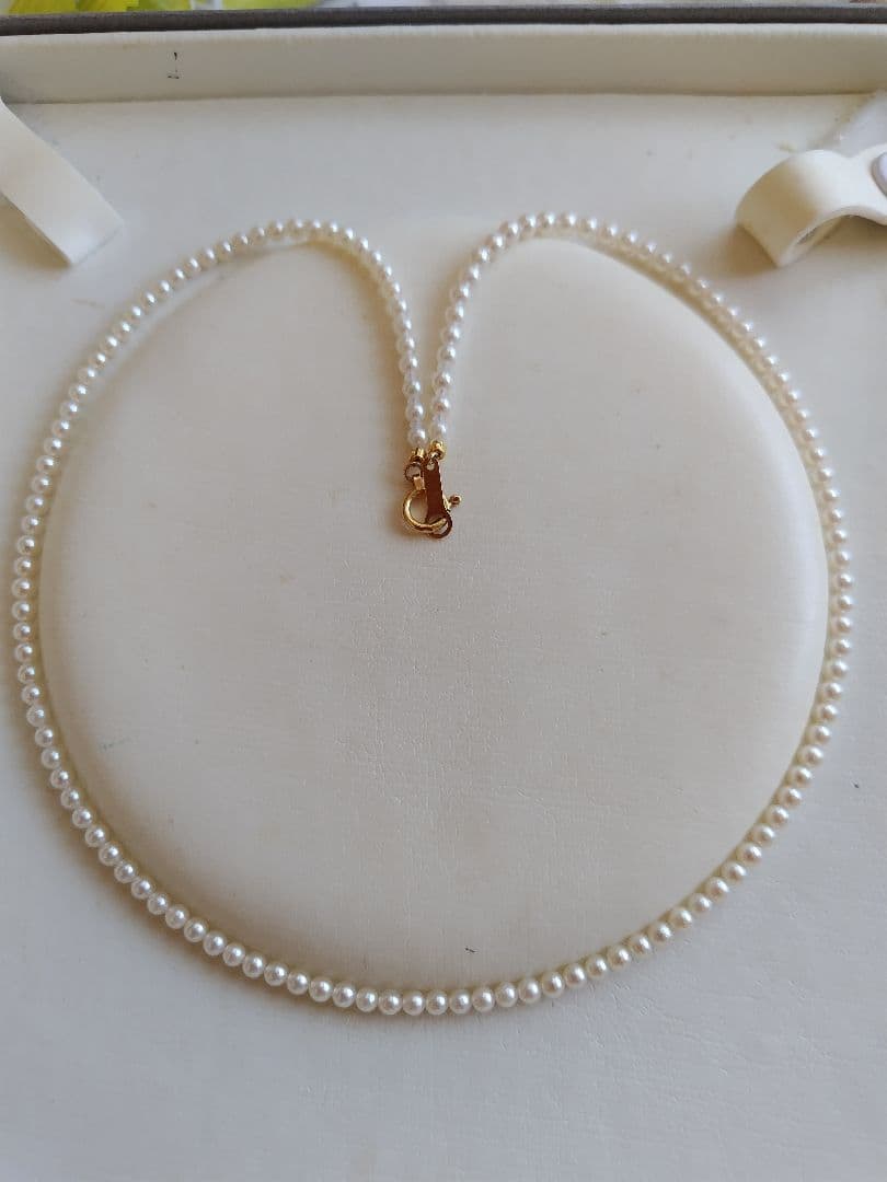 K18 アコヤ真珠ベビーパールネックレス 極小