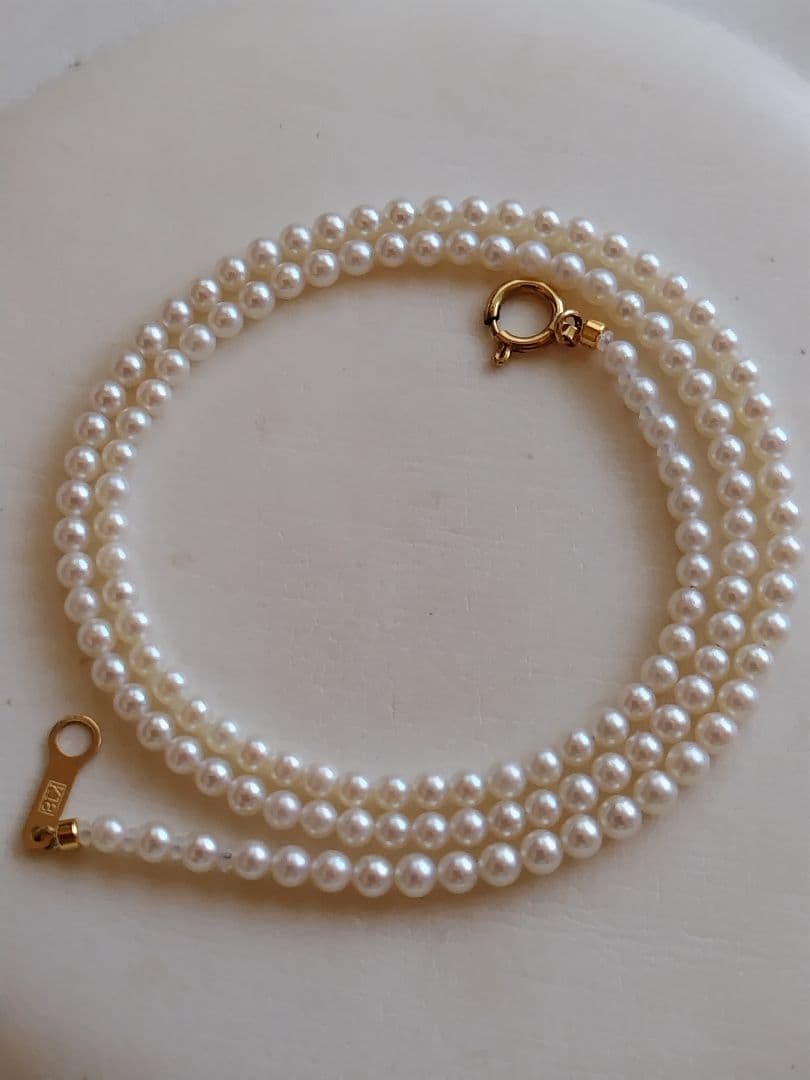 K18 アコヤ真珠ベビーパールネックレス 極小