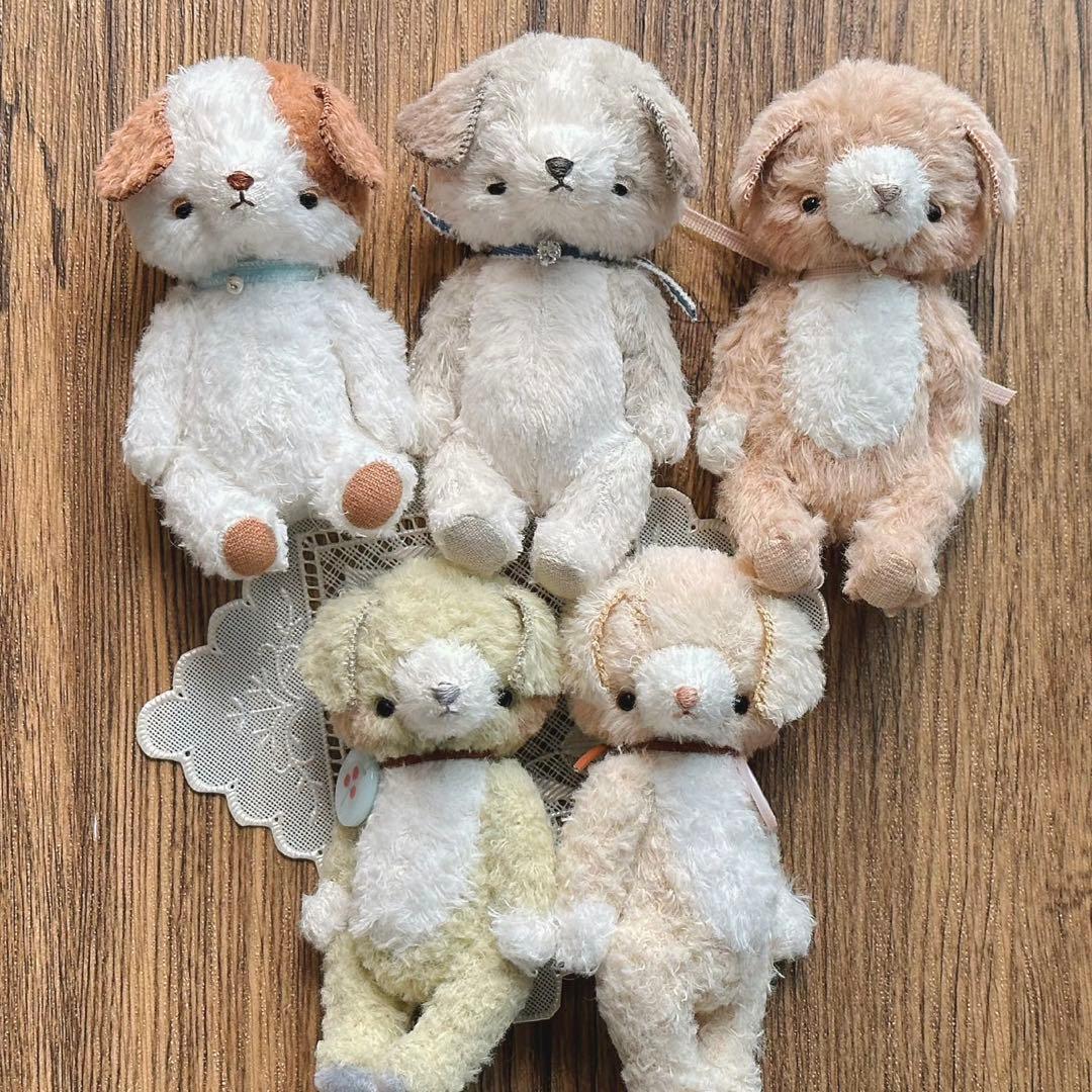 眠たそうなワンワン ぬいぐるみ ハンドメイド アーティストベア 海外作家様 犬