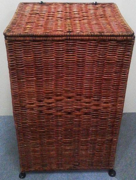 アンティーク 籐バスケット ふた付き 籐ボックス 籐かご