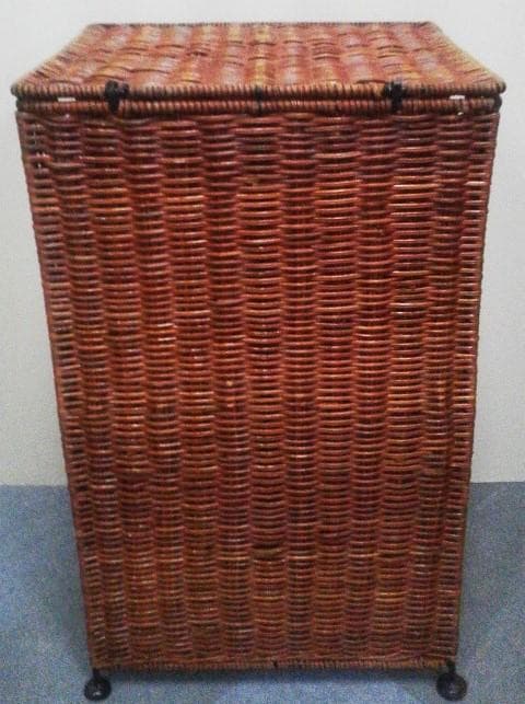 アンティーク 籐バスケット ふた付き 籐ボックス 籐かご
