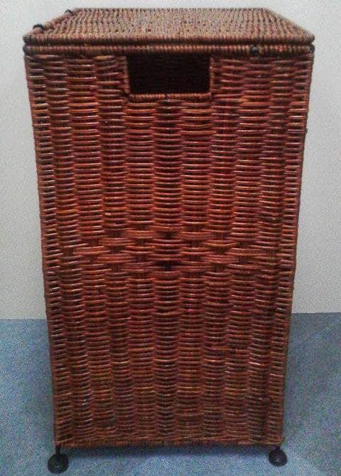 アンティーク 籐バスケット ふた付き 籐ボックス 籐かご