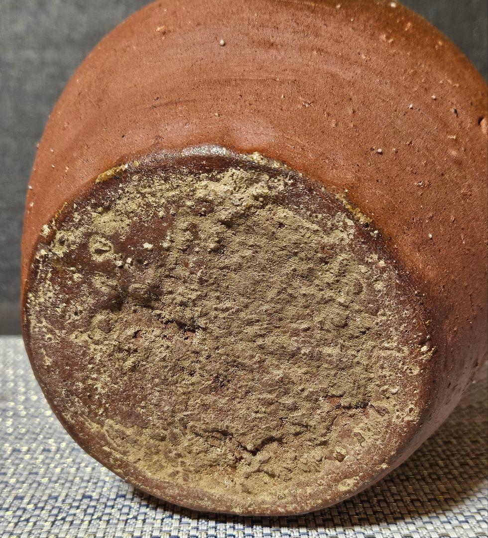 【時代古作品❗】明治時代頃　古備前　波状文様　片口壺　花入れ　花生け　茶道具