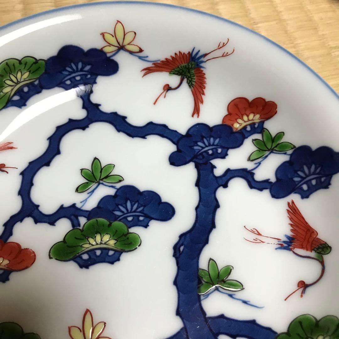 源右衛門窯　松と鶴の皿5枚
