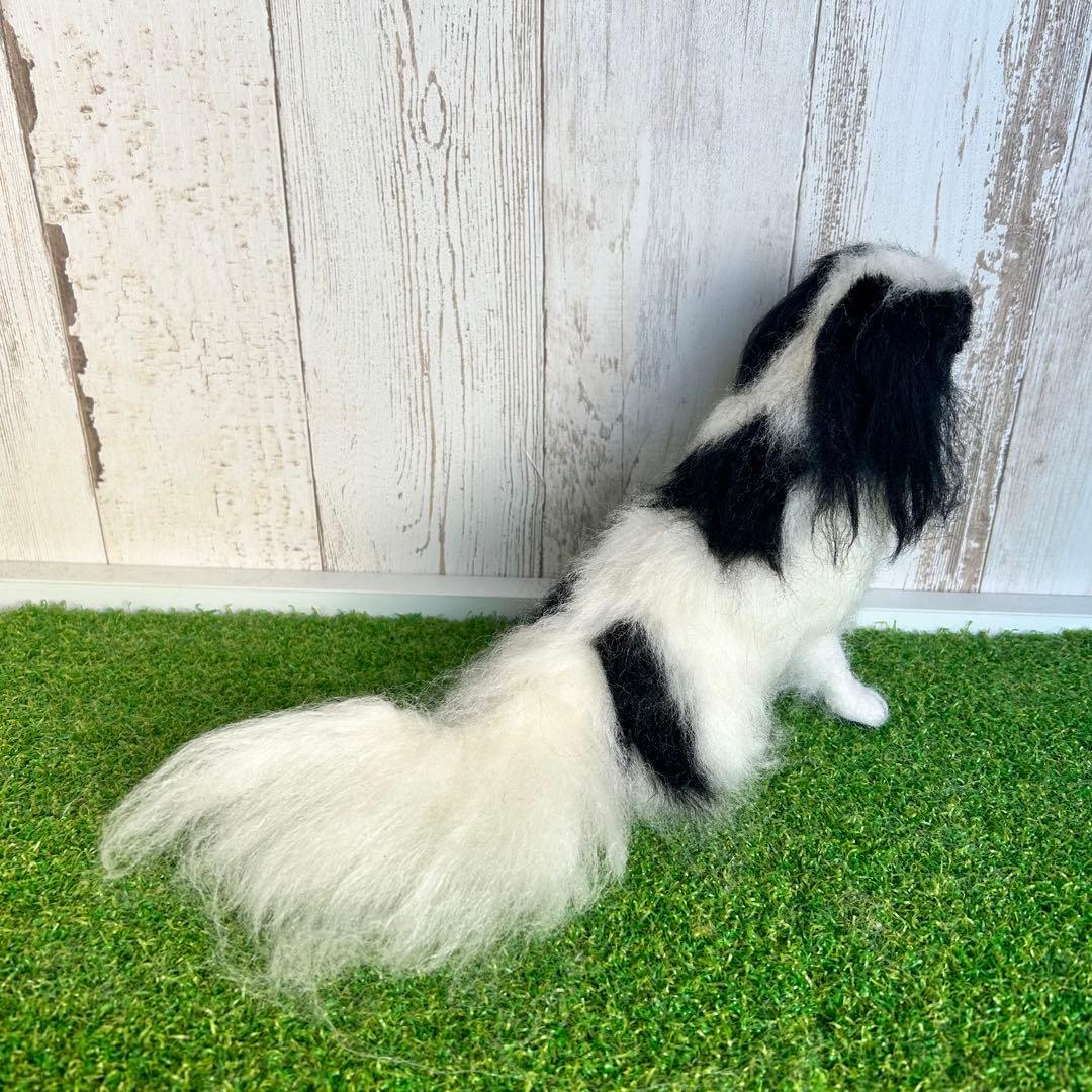 即購入可能。羊毛フェルト【狆】犬　※他にオーダー受付中です。