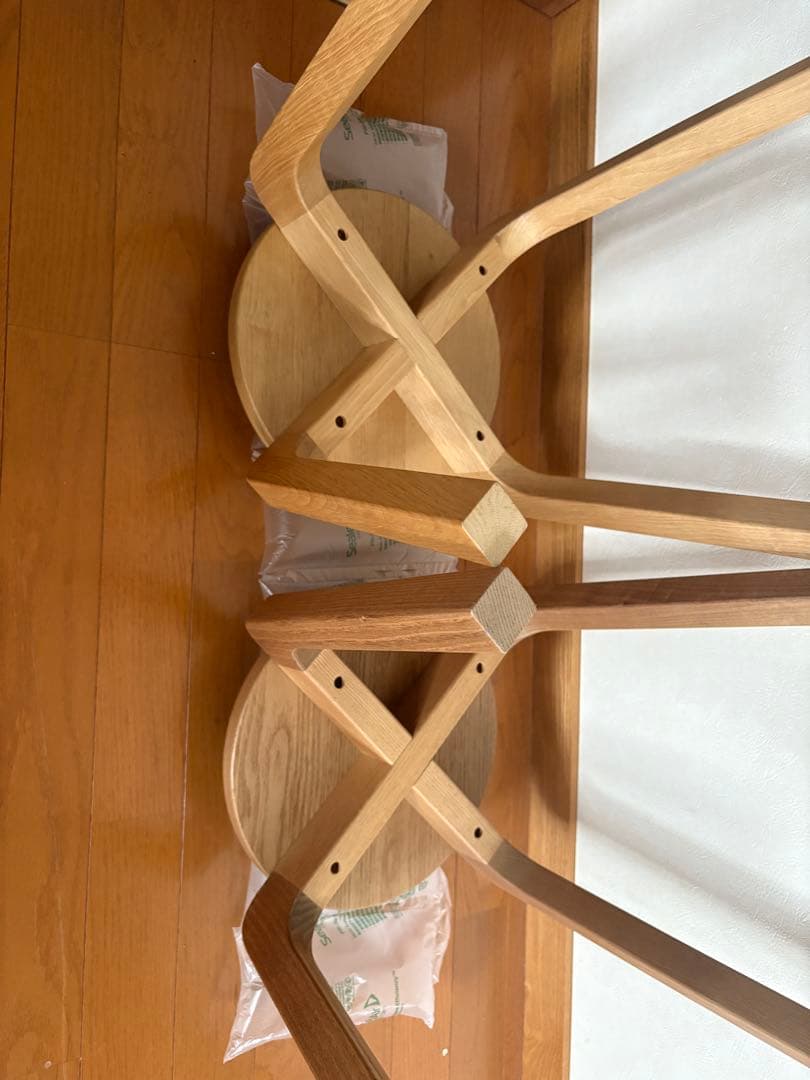 木製 スツール スタッキング 2脚セット ハンドメイド