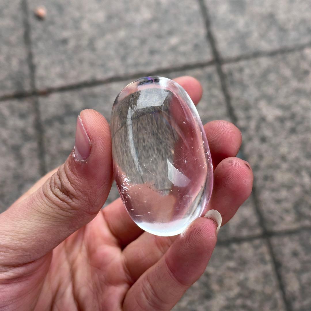 天然石水晶の握り石　ご購入前に在庫確認必要G.855