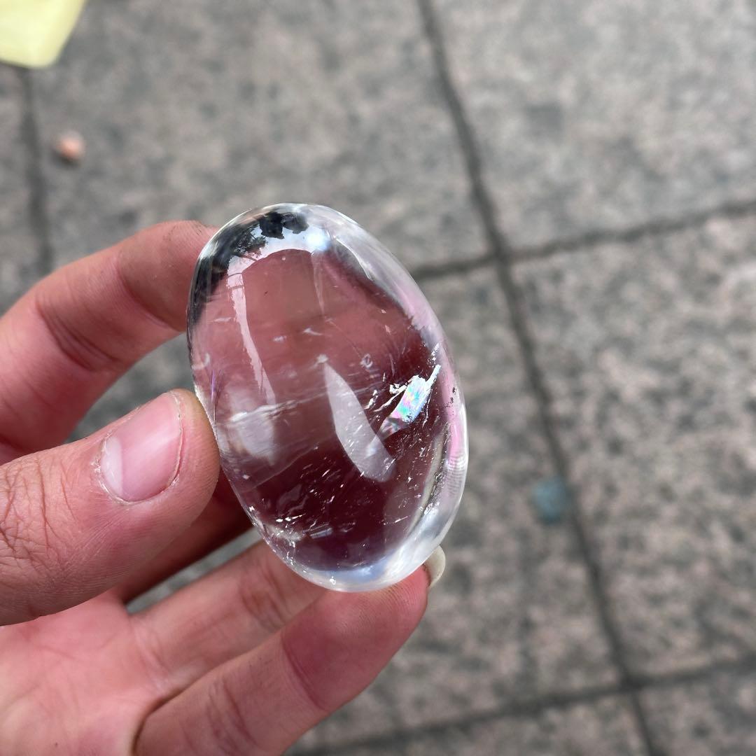 天然石水晶の握り石　ご購入前に在庫確認必要G.855