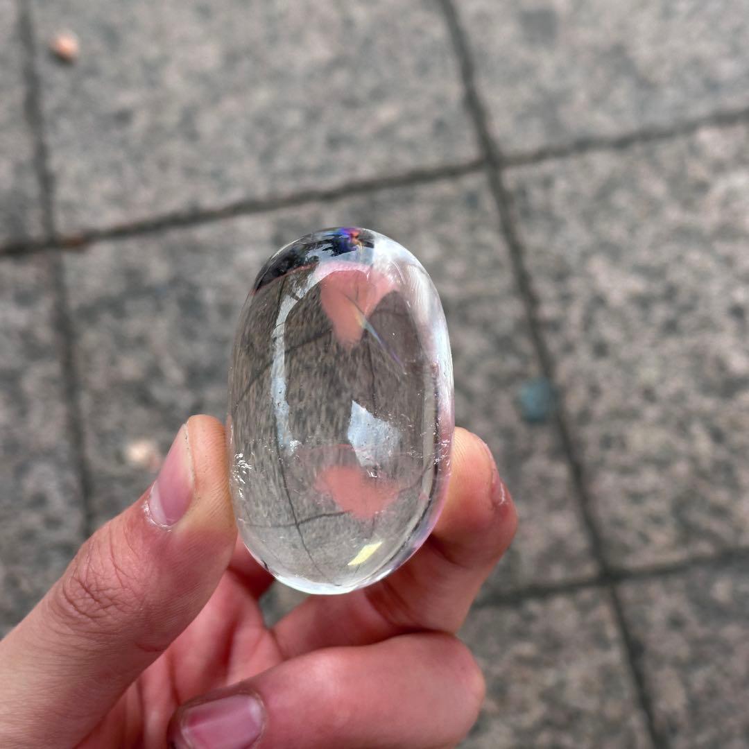 天然石水晶の握り石　ご購入前に在庫確認必要G.855