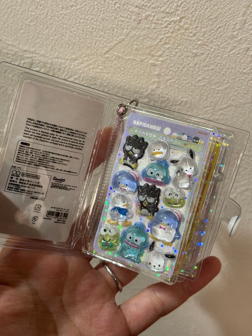 【ハンドメイド】ミニシール帳　サンリオ　ボンボンドロップmini チャーム2個付