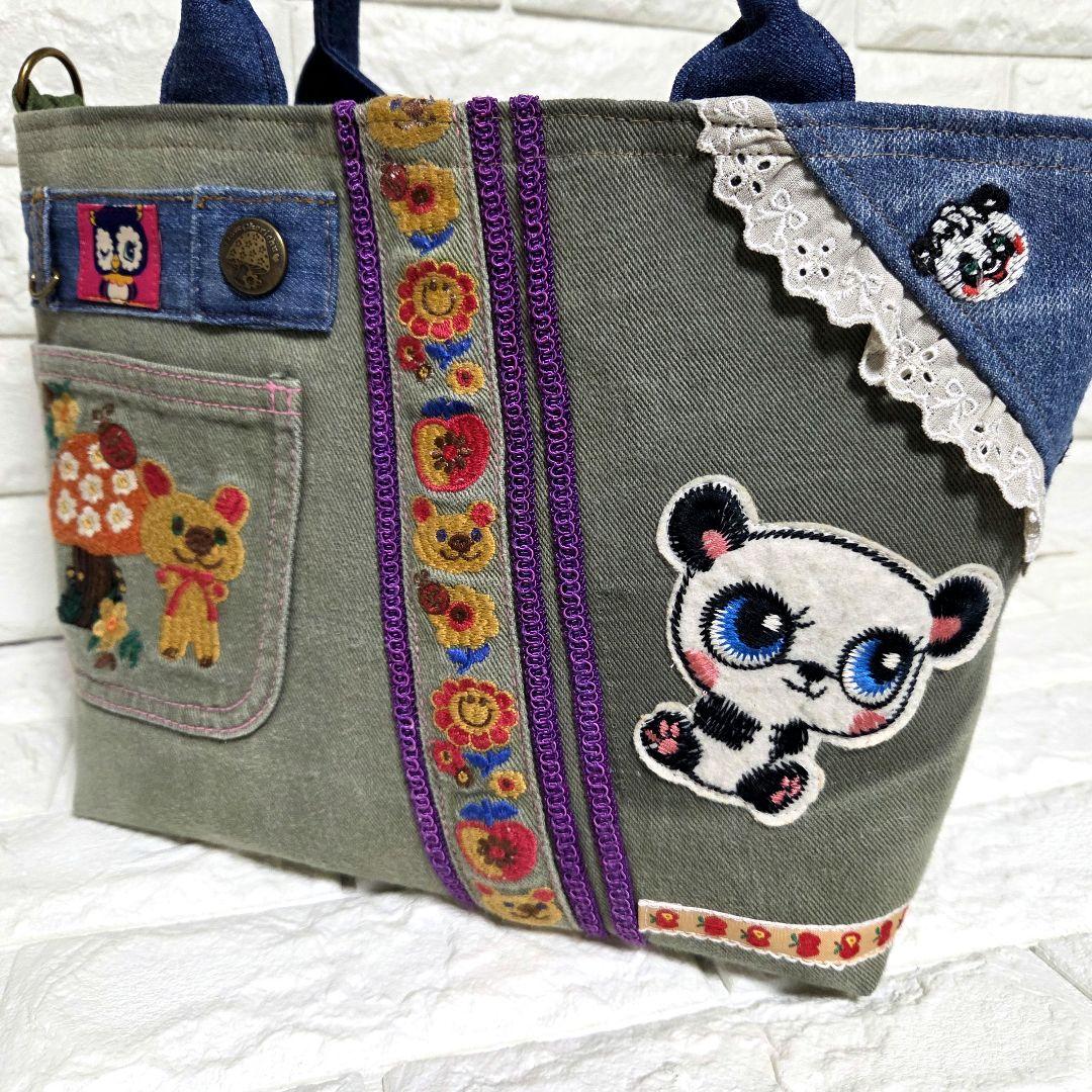 【SA様☘️専用】 944 デニム＊リメイク＊刺繍＊バッグ＊トートバッグ