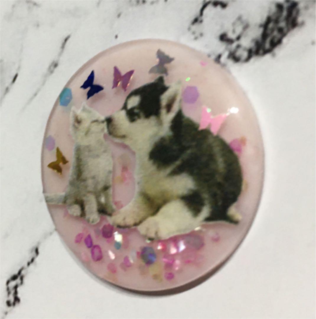 レジンヘアゴム、新作♡猫ちゃんとハスキーくん・再販不可