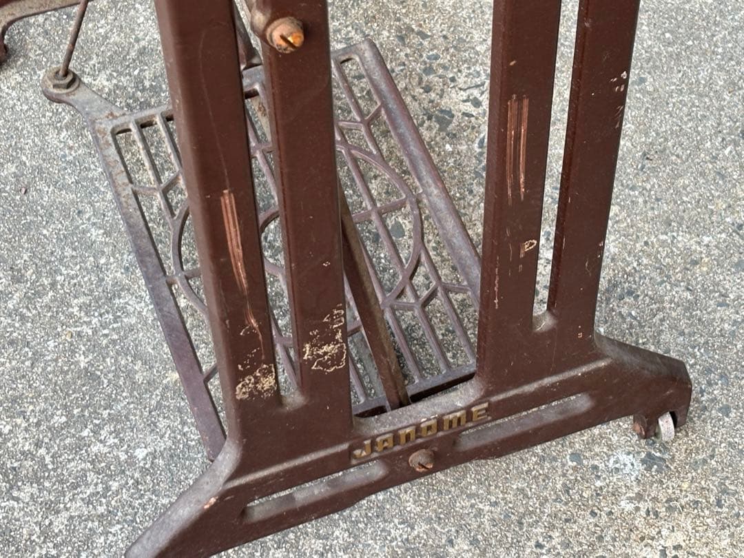 ジャノメ 足踏みミシン脚 アンティーク レトロ テーブル①