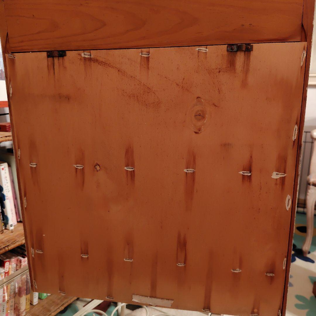 カントリー雑貨　トールペイント　花柄木製シェルフ