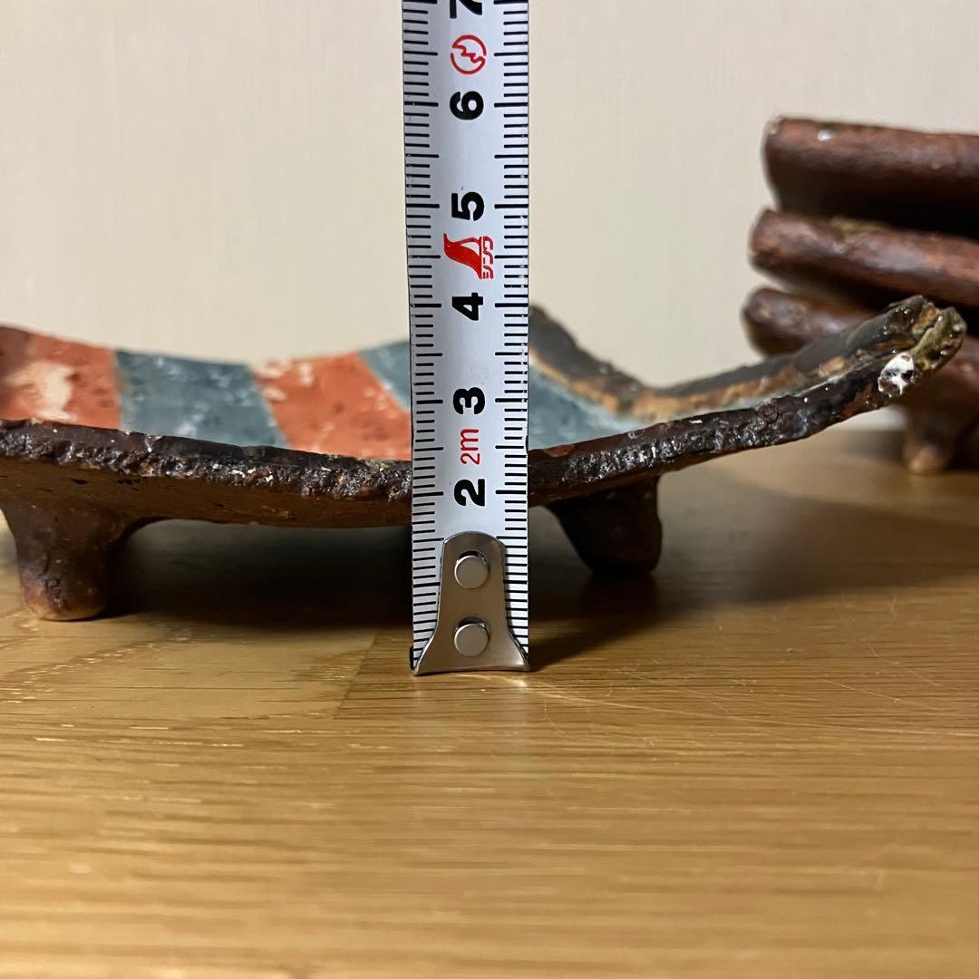 和食器　足付　長方皿　4枚セット