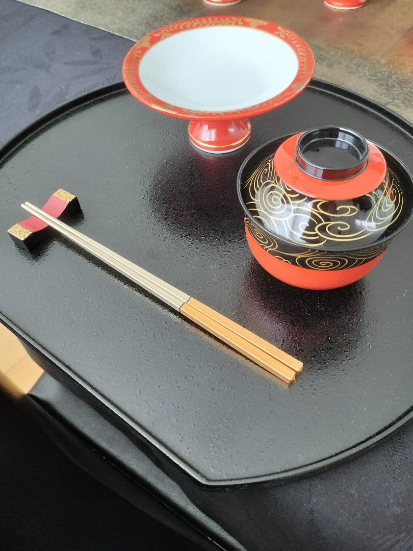 A657★有田焼、高台、酒杯、漆器おわんセット（おわん新品未使用）13点