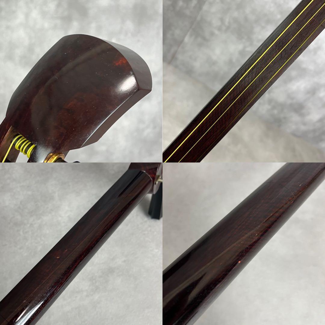 津軽三味線　綾杉胴　紅木　トチ多数　一本溝　糸巻きK9　上駒9金　正寸　津軽塗