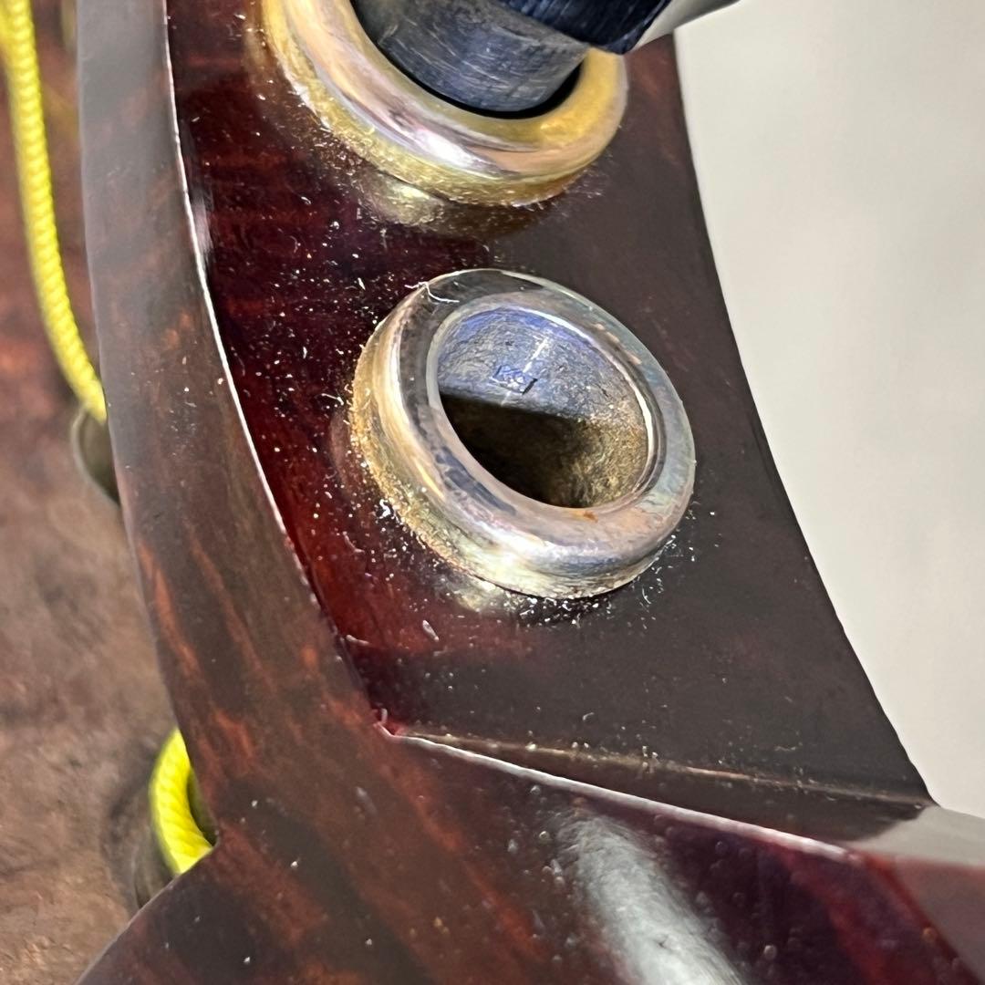 津軽三味線　綾杉胴　紅木　トチ多数　一本溝　糸巻きK9　上駒9金　正寸　津軽塗