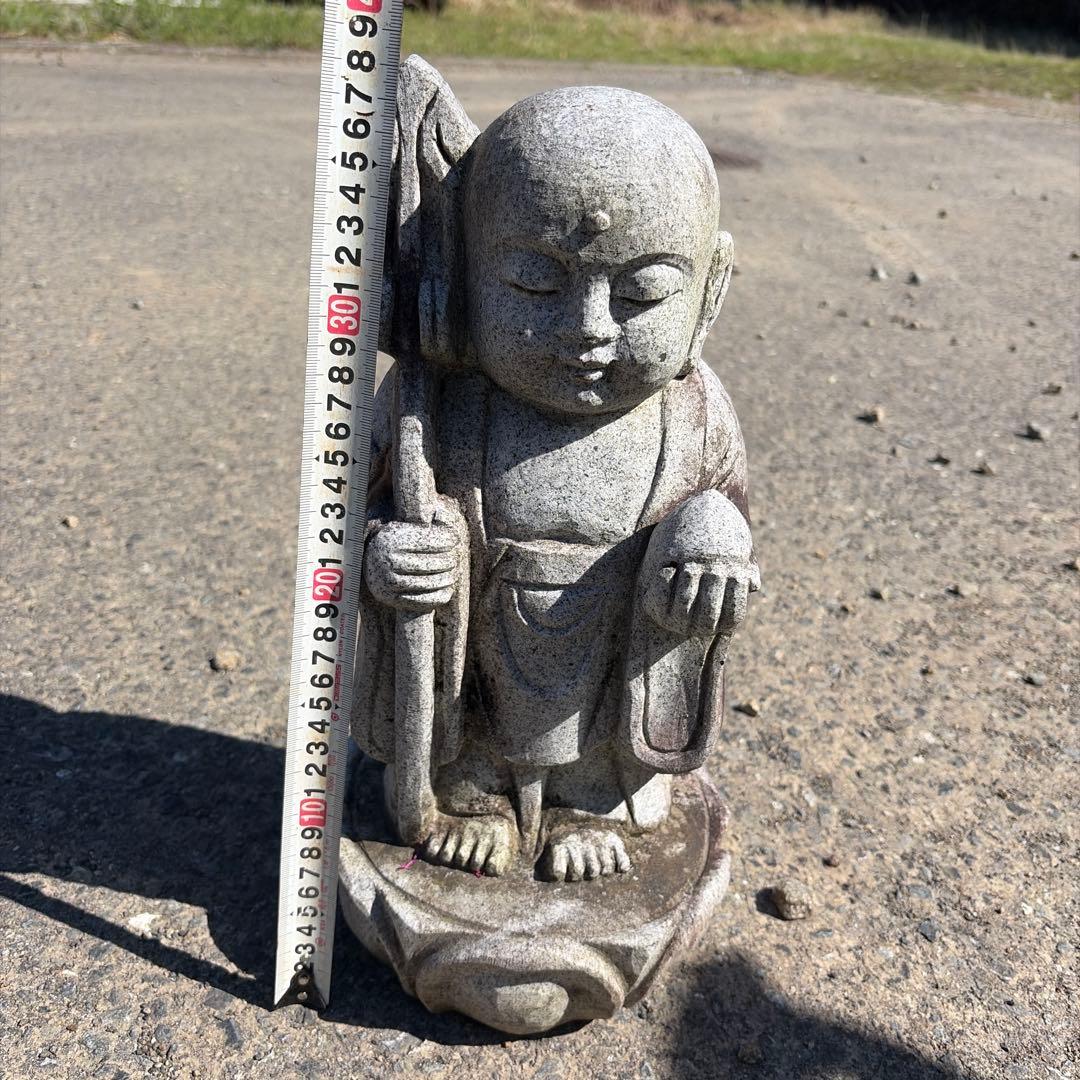 地蔵　庭石　錫杖　宝珠　石像　御影石　彫刻