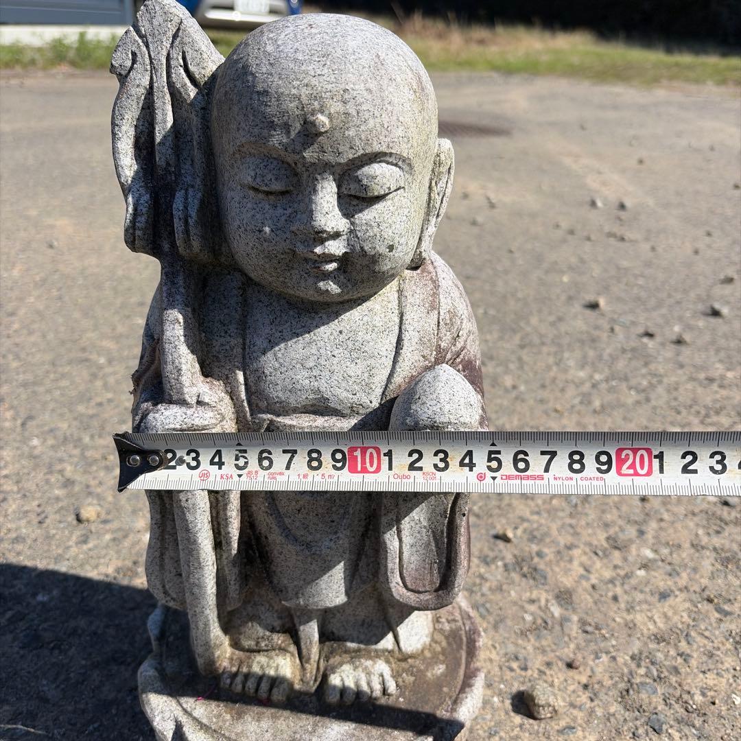 地蔵　庭石　錫杖　宝珠　石像　御影石　彫刻