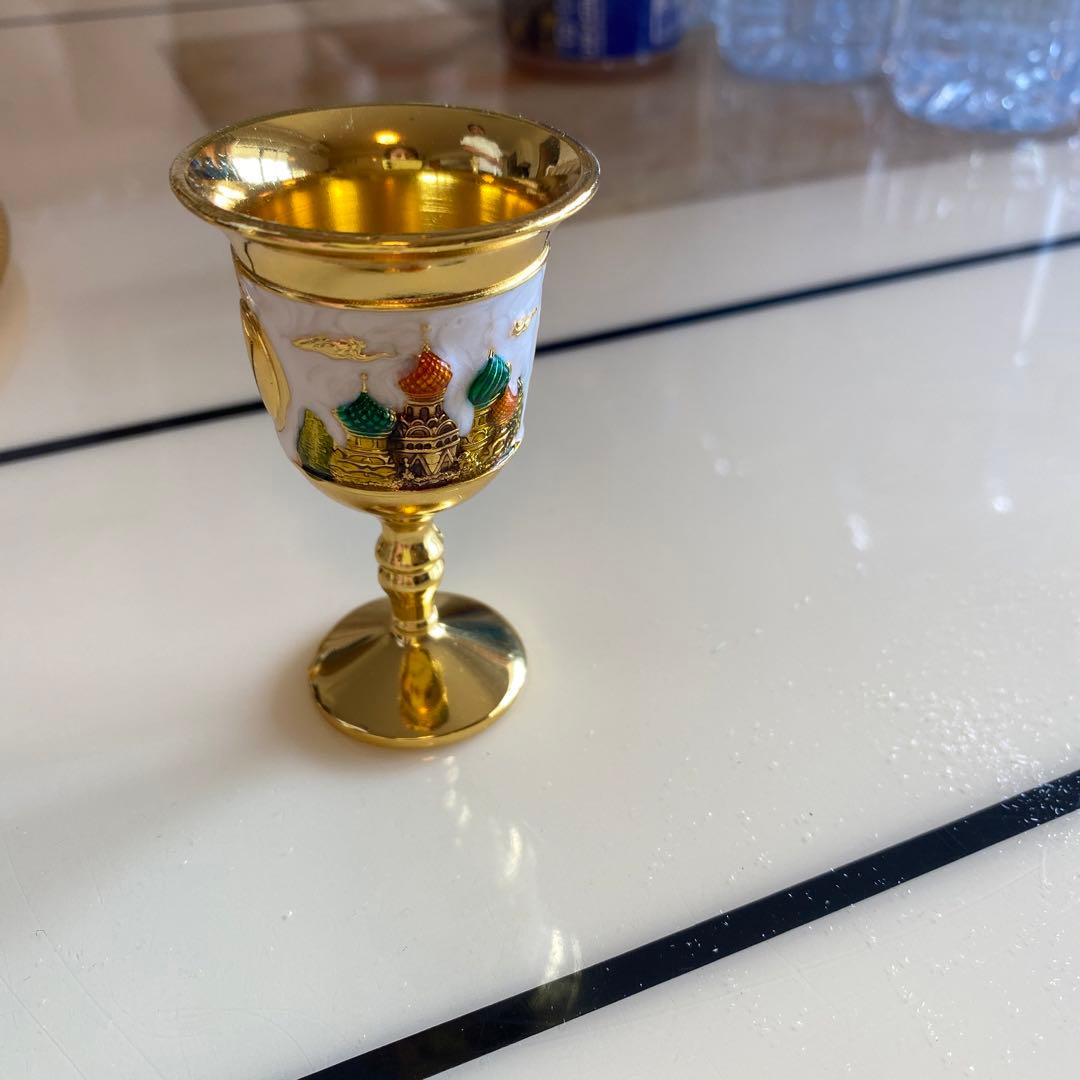 家庭用ビンテージやかんアンティークホワイトグラス創意ロシア酒器セット8種セット