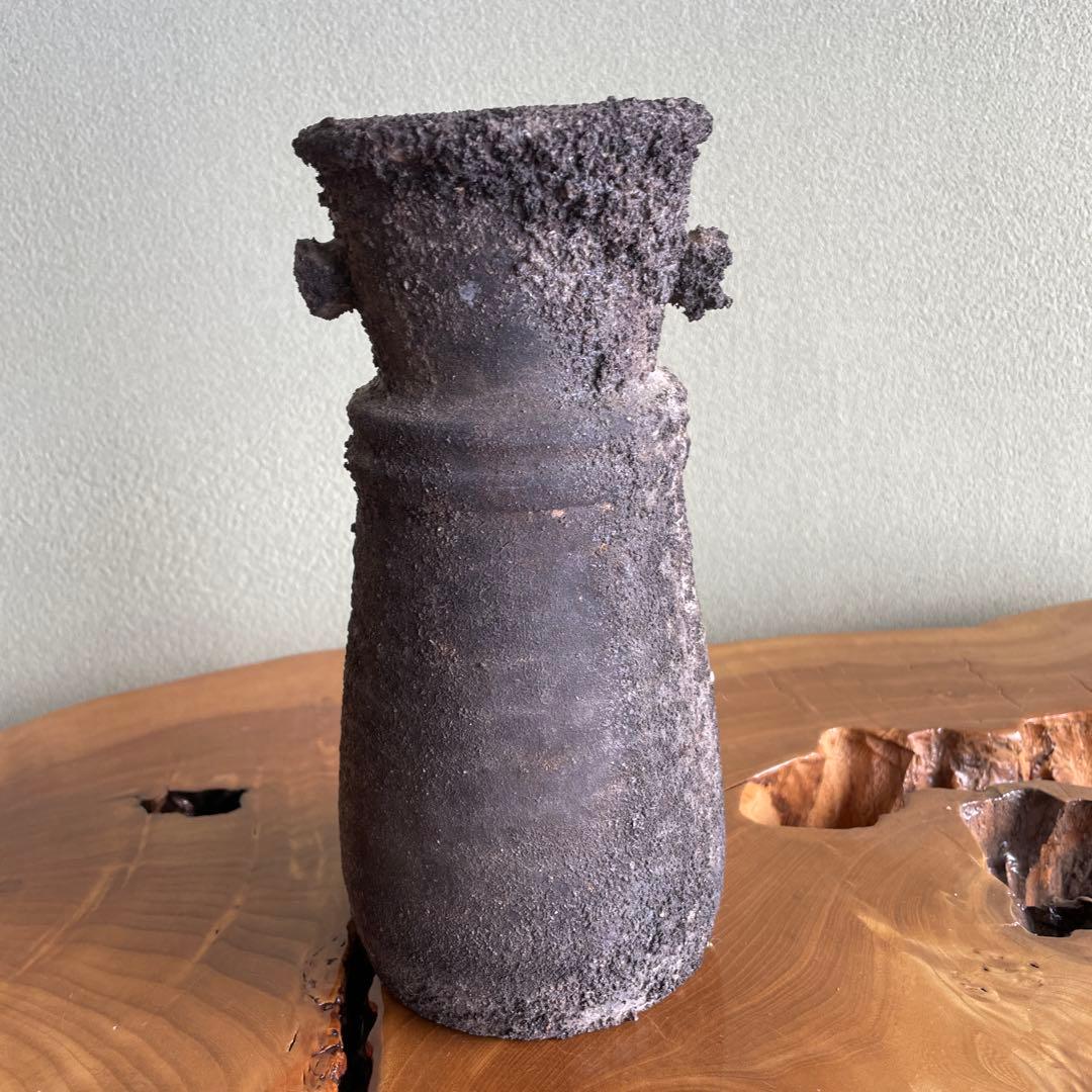 備前焼 花瓶 高さ24.5cm作家物 生活雑貨 陶芸