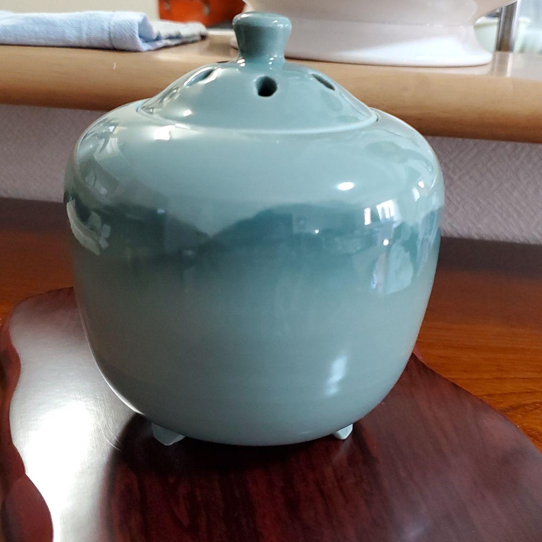 九谷焼　義正　白山香炉　香爐　茶道具　台は付きません。