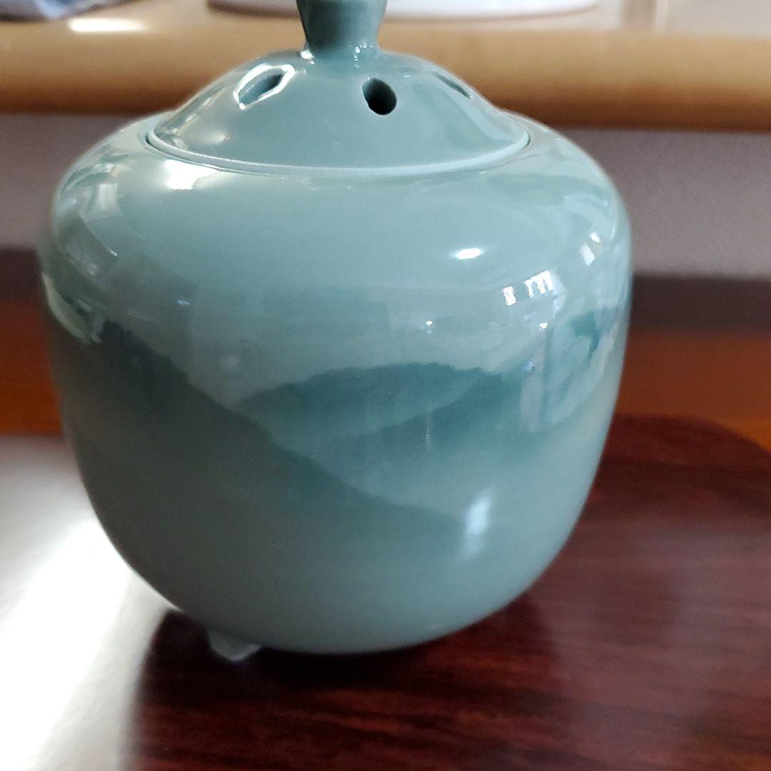 九谷焼　義正　白山香炉　香爐　茶道具　台は付きません。